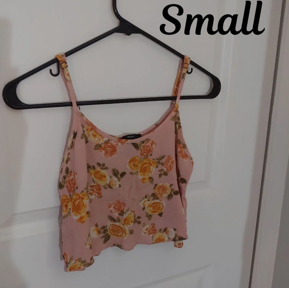 🌸Floral crop top forever 21 small
